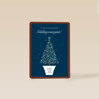 zakelijke kerstkaart met kerstboom en logo