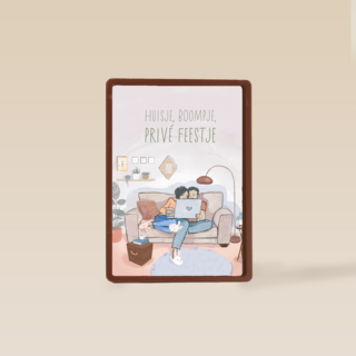 samenwonen kaart huisje boompje prive feestje