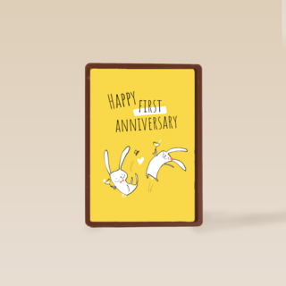 happy first anniversary with these rabbits