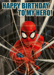 Spiderman verjaardagskaart to my hero