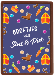 groetjes van sint en piet met veel strooigoed