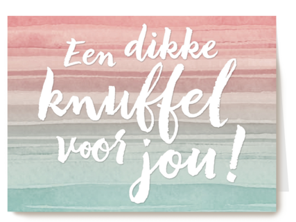zomerse kaart iemand een dikke knuffel sturen