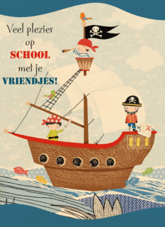 piratenschip veel plezier op school