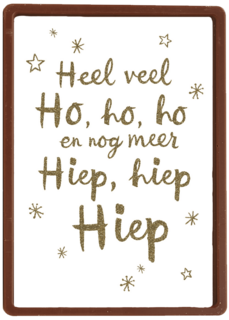 kerstkaart sterren Heel veel ho ho ho en meer hiep hiep hiep
