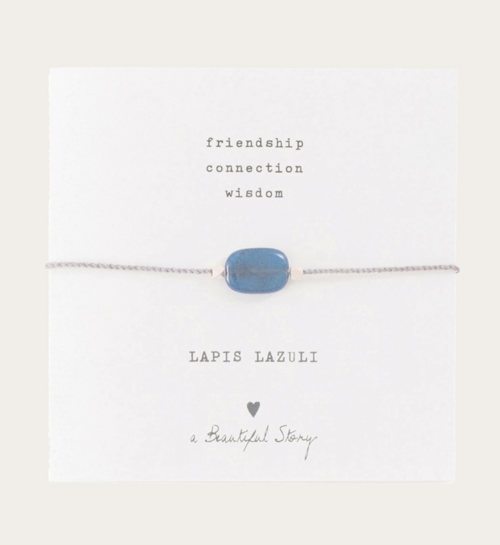 A Beautiful Story Edelsteen Kaart Armband Lapis Lazuli