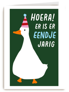 Verjaardagskaart Er Is Er Eendje Jarig
