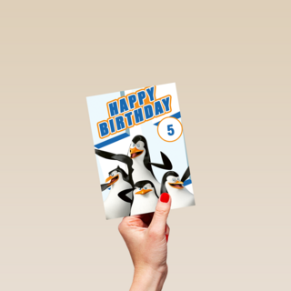 Penguins verjaardagskaart happy birthday
