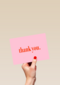 bedanktkaart thank you roze