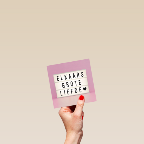 lightbox kaart elkaars grote liefde