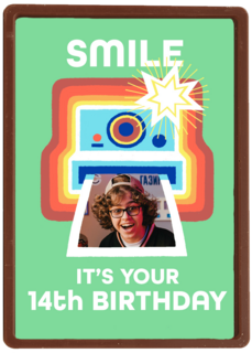 smile for the polaroid for your 14th birthday