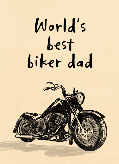vaderdag kaart motorfiets