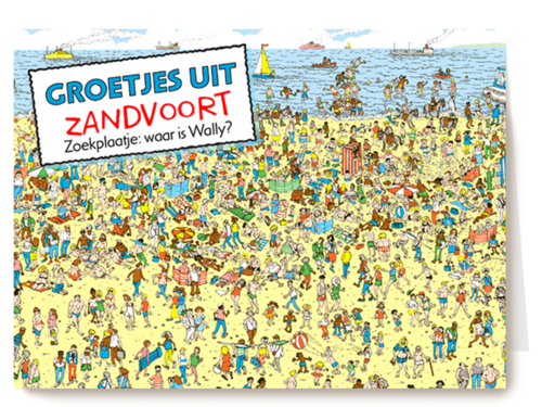 groetjes uit kaart strand waar is wally