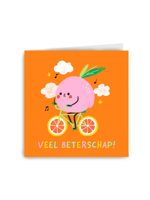 Veel beterschap van Perzik op de fiets
