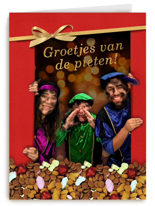 Sinterklaas kaart groetjes van de pieten