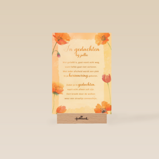 Condoleancekaart In gedachten bij jullie More than words
