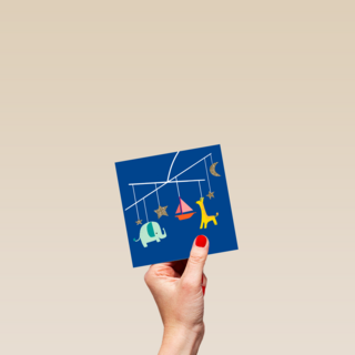 geboorte felicitatie mobiel met dieren