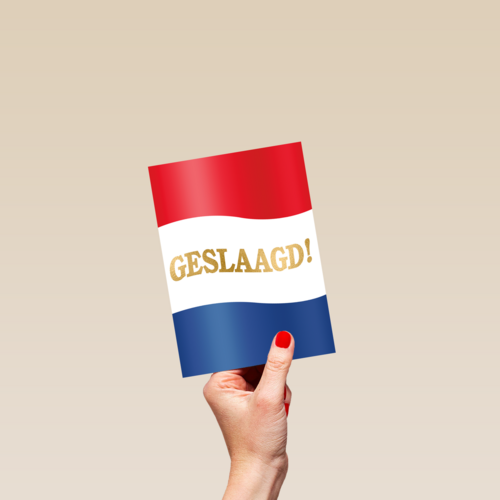 geslaagd kaart nederlandse vlag