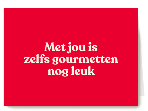And C met jou is zelfs gourmetten nog leuk