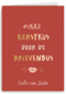 Dikke kerstkus brievenbus