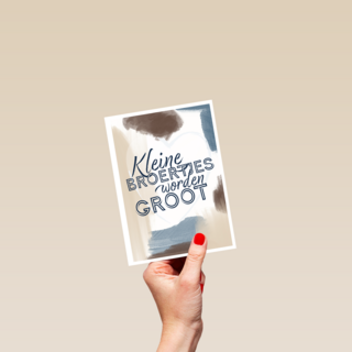 verjaardagskaart met kleine broertjes worden groot