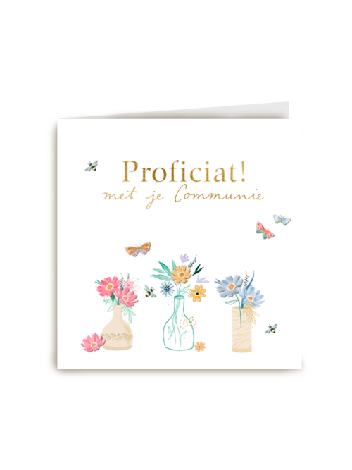 Proficiat met je communie bloemen