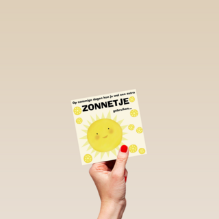 je kunt een extra zonnetje gebruiken kaart