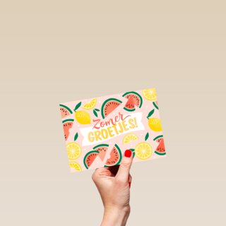 zomer kaart hip zomer groetjes
