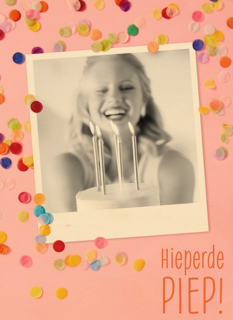 hieperdepiep met confetti