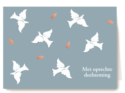 condoleancekaart met duiven