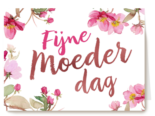 fijne moederdag bloemen roze