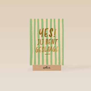 Geslaagd yes groen strepen