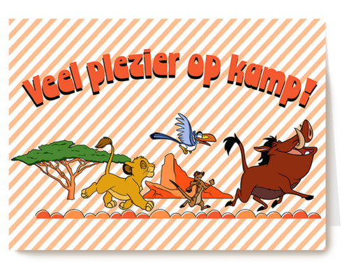 Lion King Veel Plezier Op Kamp