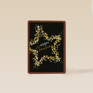 Kerstkaart stijlvol merry christmas ster