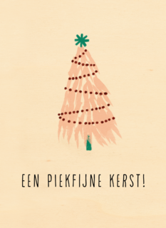 kerstkaart een piekfijne kerst