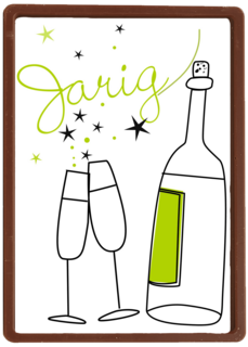 tekening champagne en glazen