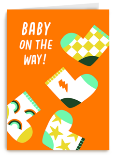 Zwangerschap baby on the way oranje