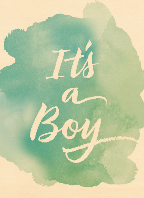 watercolor it is a boy