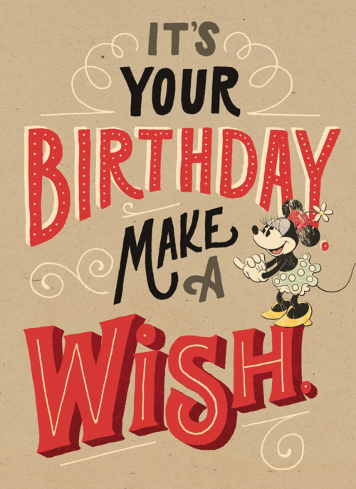 disney its your birthday make a wish minnie mouse