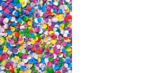 confetti cirkel gefeliciteerd