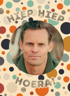 Hiep Hiep Hoera fotokaart man