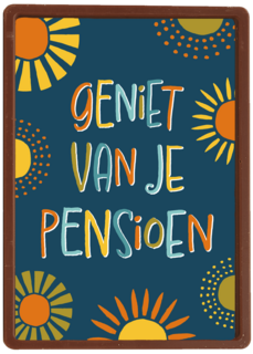 Pensioen kaart zonnetjes