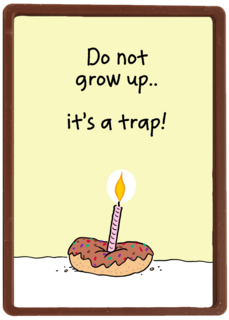 Verjaardagskaart man vrouw grappig Do not grow up