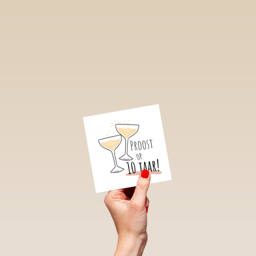Proost op 10 jaar huwelijksjubileum