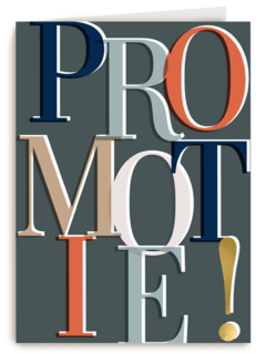 promotie kaart grote letters