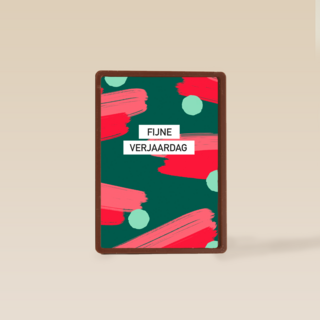 verjaardag kaart stijlvol fijne verjaardag groen rood