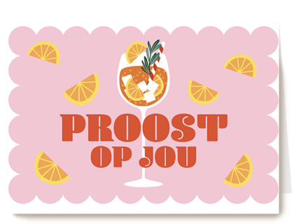 Verjaardagskaart Proost Op Jou Cocktail
