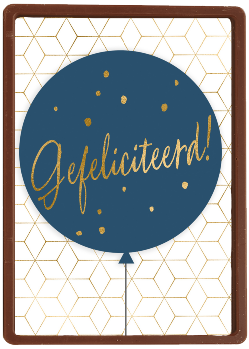 Verjaardagskaart man hip Ballon met gefeliciteerd