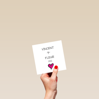 huwelijk kaarten naam plus naam is hart
