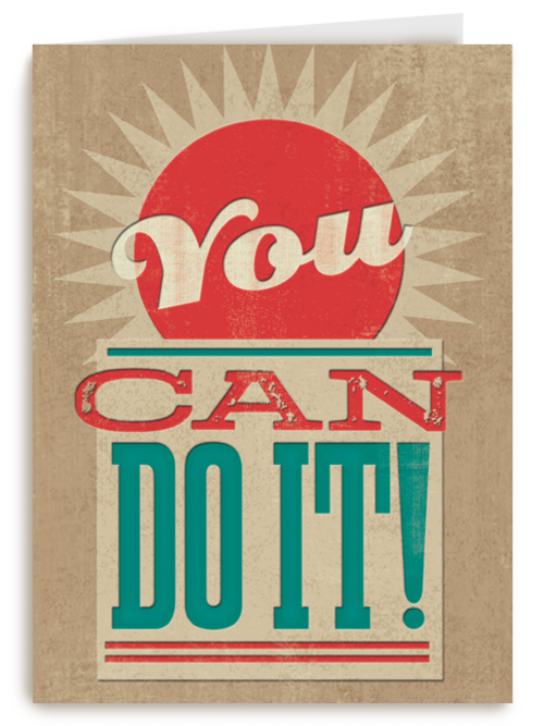 succes kaart you can do it