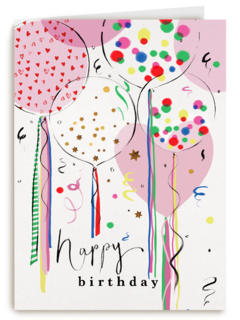 Happy birthday kleurrijke ballonnen